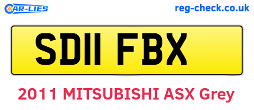 SD11FBX are the vehicle registration plates.