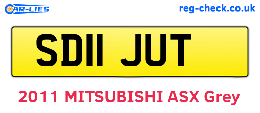 SD11JUT are the vehicle registration plates.