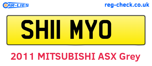 SH11MYO are the vehicle registration plates.