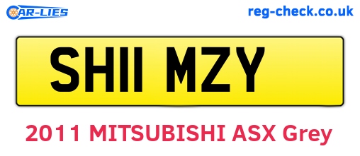 SH11MZY are the vehicle registration plates.
