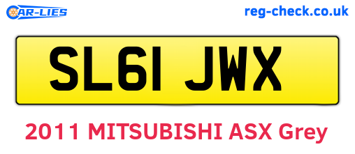 SL61JWX are the vehicle registration plates.