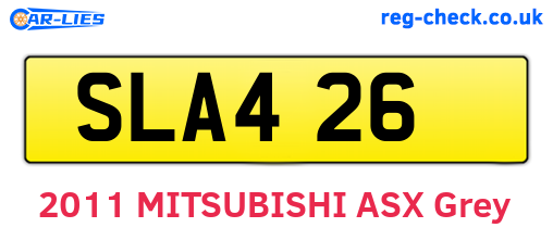 SLA426 are the vehicle registration plates.