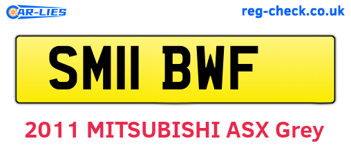 SM11BWF are the vehicle registration plates.