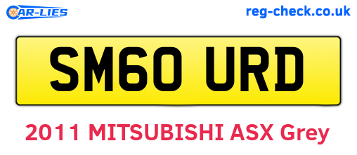 SM60URD are the vehicle registration plates.
