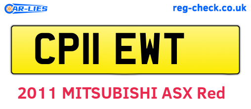 CP11EWT are the vehicle registration plates.