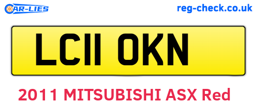 LC11OKN are the vehicle registration plates.