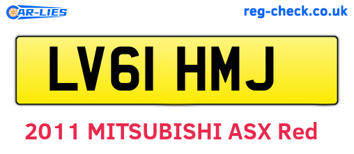 LV61HMJ are the vehicle registration plates.