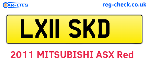 LX11SKD are the vehicle registration plates.
