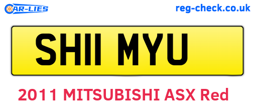SH11MYU are the vehicle registration plates.
