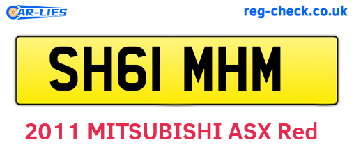 SH61MHM are the vehicle registration plates.