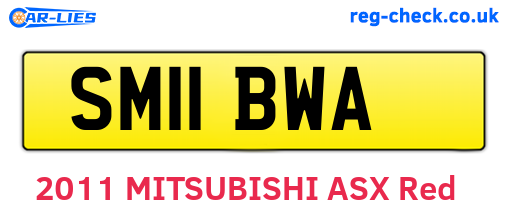 SM11BWA are the vehicle registration plates.