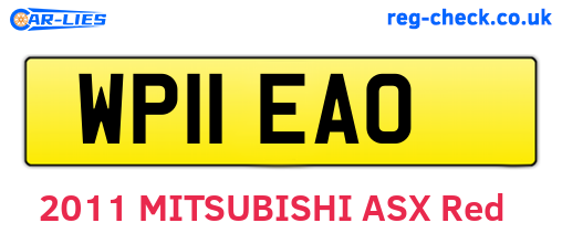 WP11EAO are the vehicle registration plates.