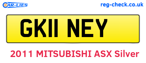 GK11NEY are the vehicle registration plates.