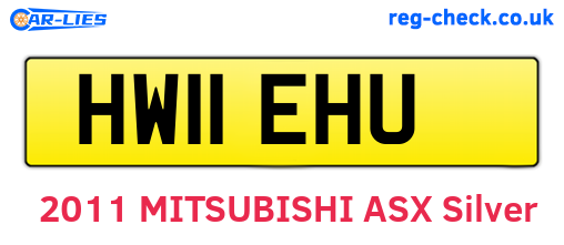 HW11EHU are the vehicle registration plates.