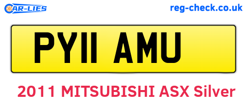 PY11AMU are the vehicle registration plates.