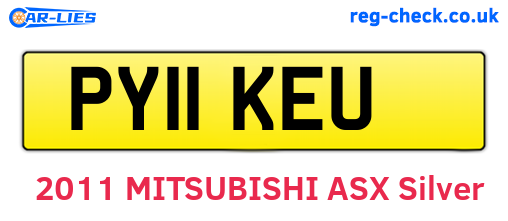 PY11KEU are the vehicle registration plates.