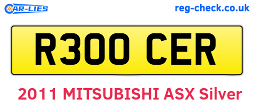 R300CER are the vehicle registration plates.