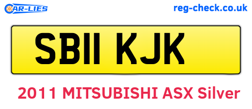 SB11KJK are the vehicle registration plates.