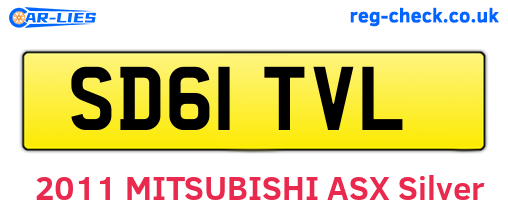 SD61TVL are the vehicle registration plates.