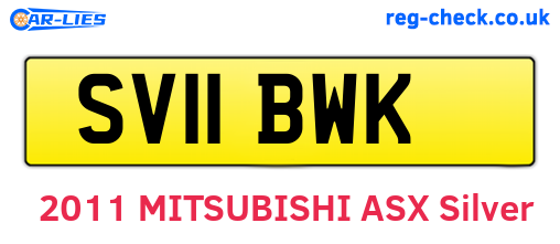 SV11BWK are the vehicle registration plates.