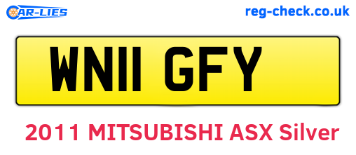 WN11GFY are the vehicle registration plates.