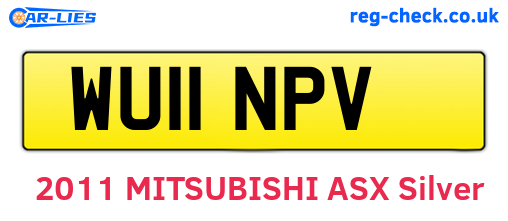 WU11NPV are the vehicle registration plates.