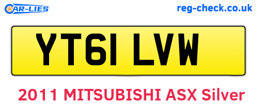 YT61LVW are the vehicle registration plates.