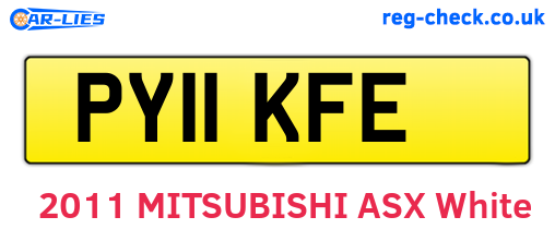 PY11KFE are the vehicle registration plates.
