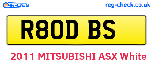 R80DBS are the vehicle registration plates.