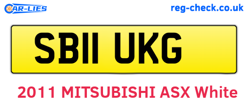 SB11UKG are the vehicle registration plates.