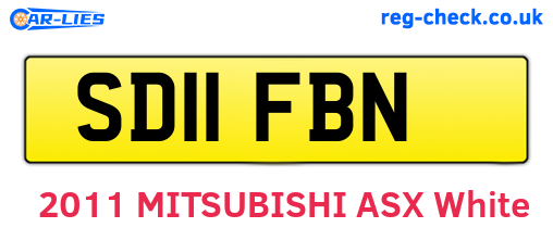 SD11FBN are the vehicle registration plates.