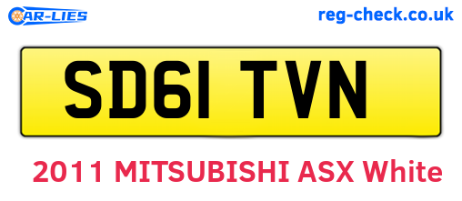 SD61TVN are the vehicle registration plates.