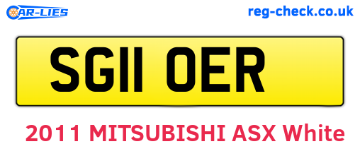 SG11OER are the vehicle registration plates.