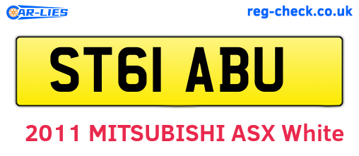 ST61ABU are the vehicle registration plates.