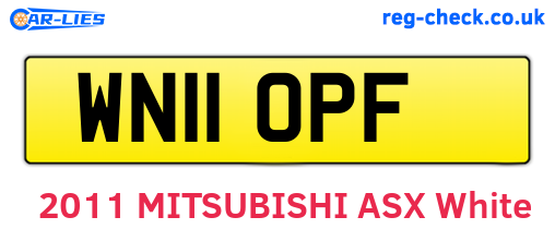 WN11OPF are the vehicle registration plates.