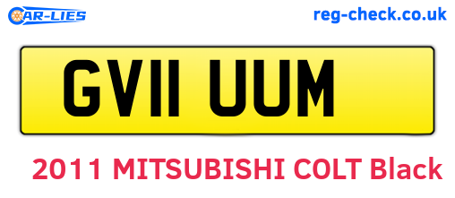 GV11UUM are the vehicle registration plates.