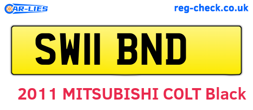 SW11BND are the vehicle registration plates.