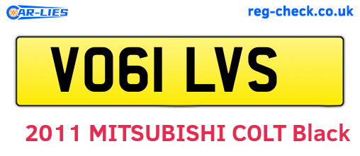 VO61LVS are the vehicle registration plates.