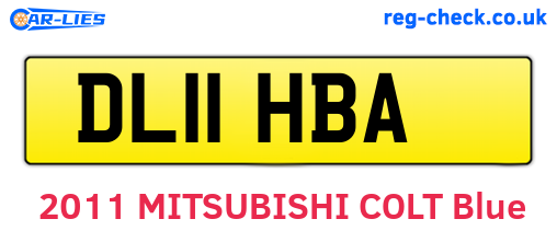 DL11HBA are the vehicle registration plates.