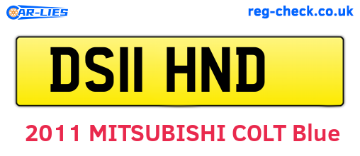 DS11HND are the vehicle registration plates.