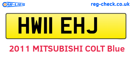 HW11EHJ are the vehicle registration plates.