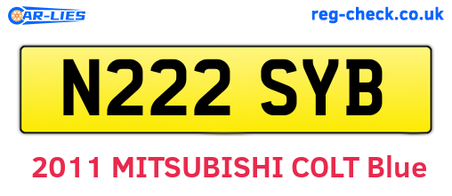 N222SYB are the vehicle registration plates.