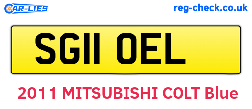 SG11OEL are the vehicle registration plates.