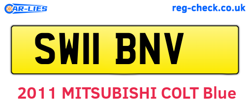 SW11BNV are the vehicle registration plates.