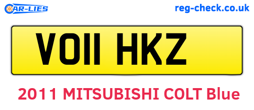 VO11HKZ are the vehicle registration plates.