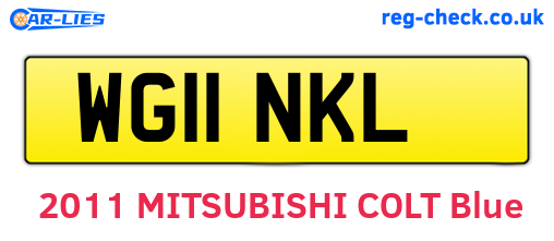 WG11NKL are the vehicle registration plates.