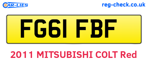 FG61FBF are the vehicle registration plates.