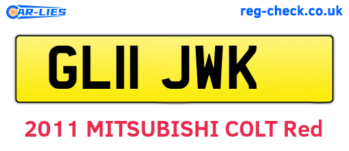 GL11JWK are the vehicle registration plates.