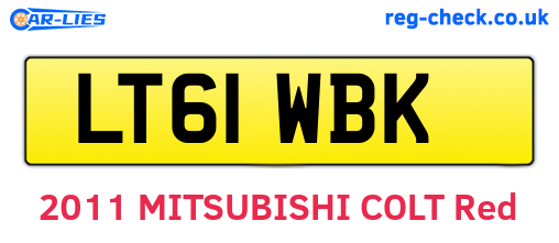 LT61WBK are the vehicle registration plates.