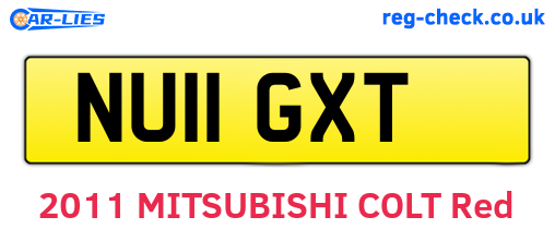 NU11GXT are the vehicle registration plates.